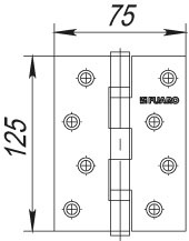 Петля универсальная IN5200U SN (2BB 125x75x2,5) мат. никель