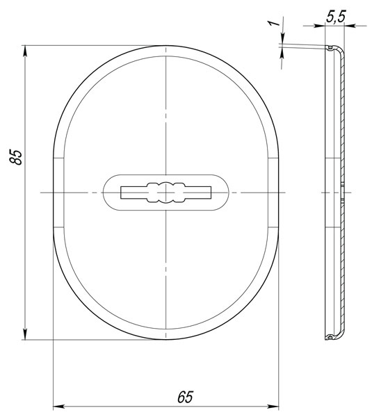 Накладка на сувальдный замок ESC.S.SF/OV.475 (ESC 475) AB зелёная бронза