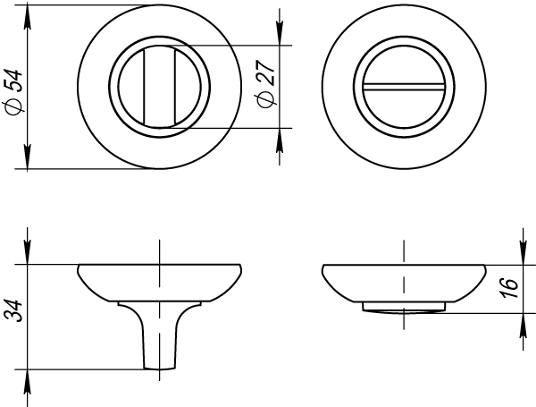 Ручка поворотная BK6.R.RM54 (BK6 RM) ABG-6 зелёная бронза