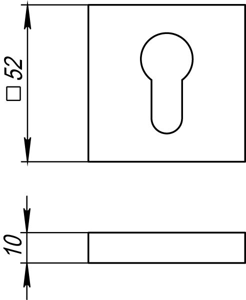 Накладка под цилиндр ET.K.DM51 (ET DM) CP-8 хром