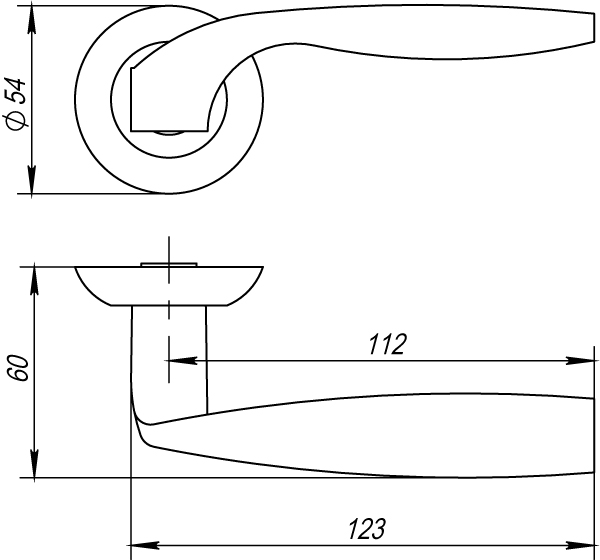 Ручка раздельная R.AR54.BOSTON (BOSTON AR) 140mm SN/CP-3 матовый никель/хром