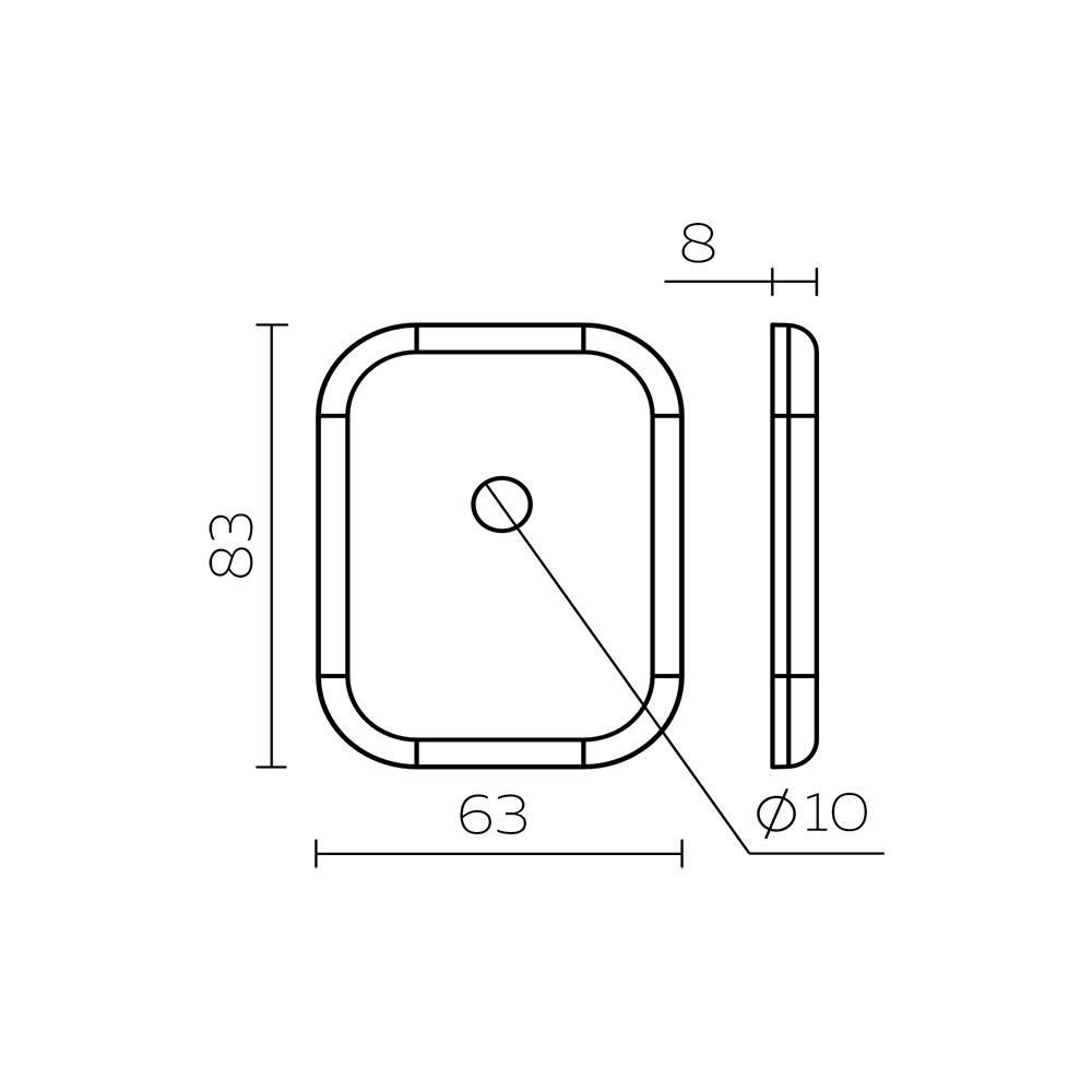 Накладка на шток цилиндра ESC.O.XL/K.486 (ESC 486-O SQ XL) SSC сатинированный хром (1шт.)