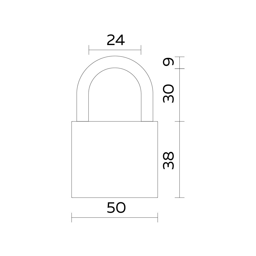 Замок навесной PL-WEATHER-1550 Black 4 fin key ( PL-15-50) диск. /блистер