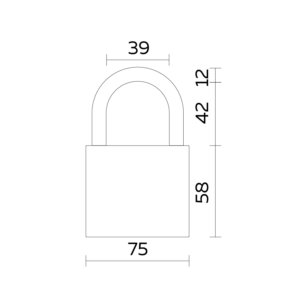 Замок навесной PL-PROTEC-0275 3key (PL-02-75) англ. /блистер