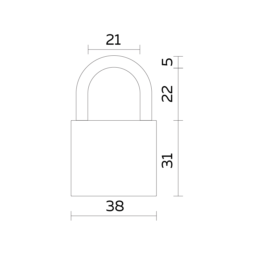 Замок навесной PL-UNI-0340 3key (PL-03-40) англ. /блистер