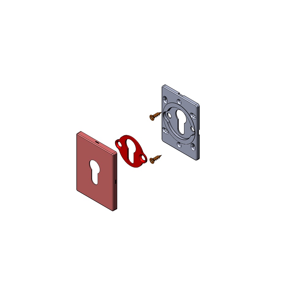 Накладка на цилиндр ESC.C.RL/K.486 (ESC 486-C RL) BL черный (1 шт.)