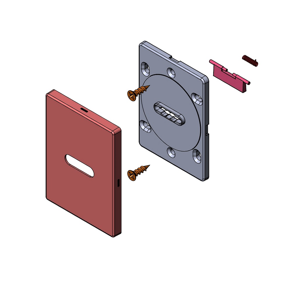 Накладка на сувальдный замок ESC.S-auto.RL/K.486 CP (ESC 486-S-auto RL) хром (1шт.)