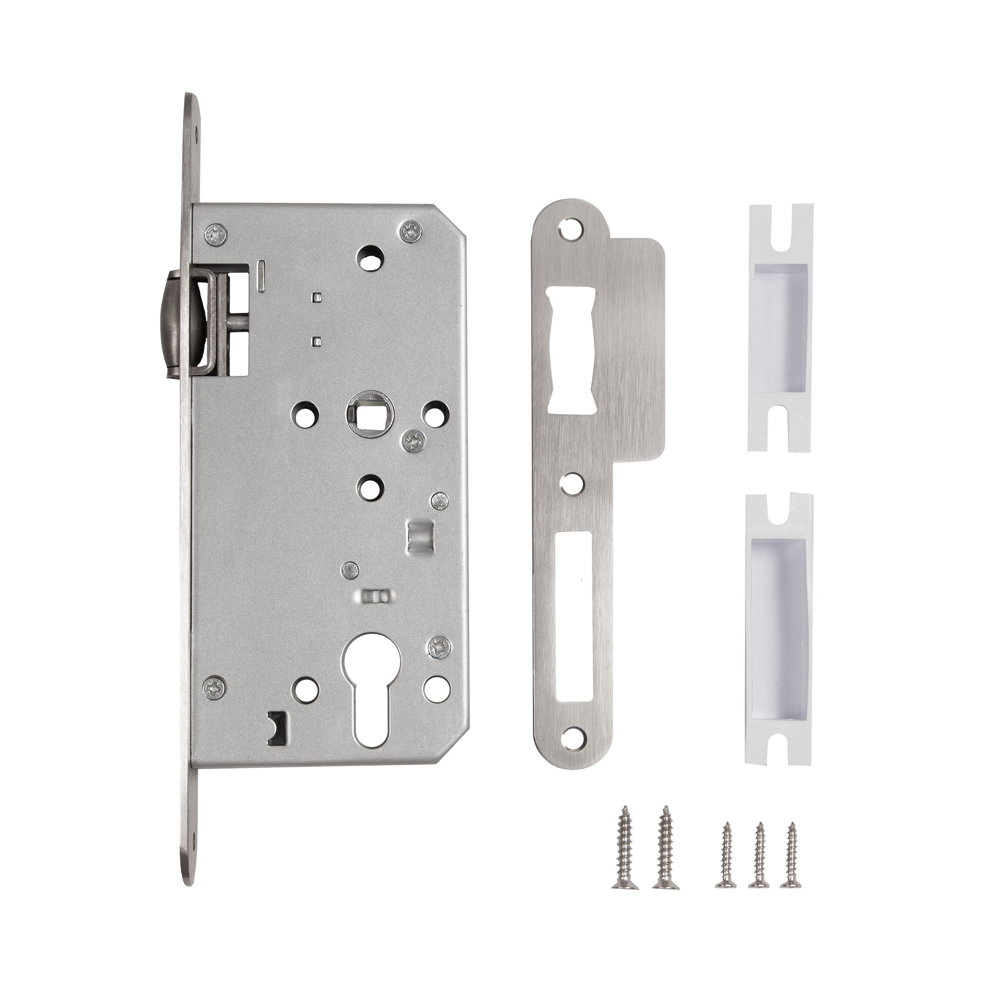 Замок врезной DD.INOX/C-55.72/R с роликовой защелкой