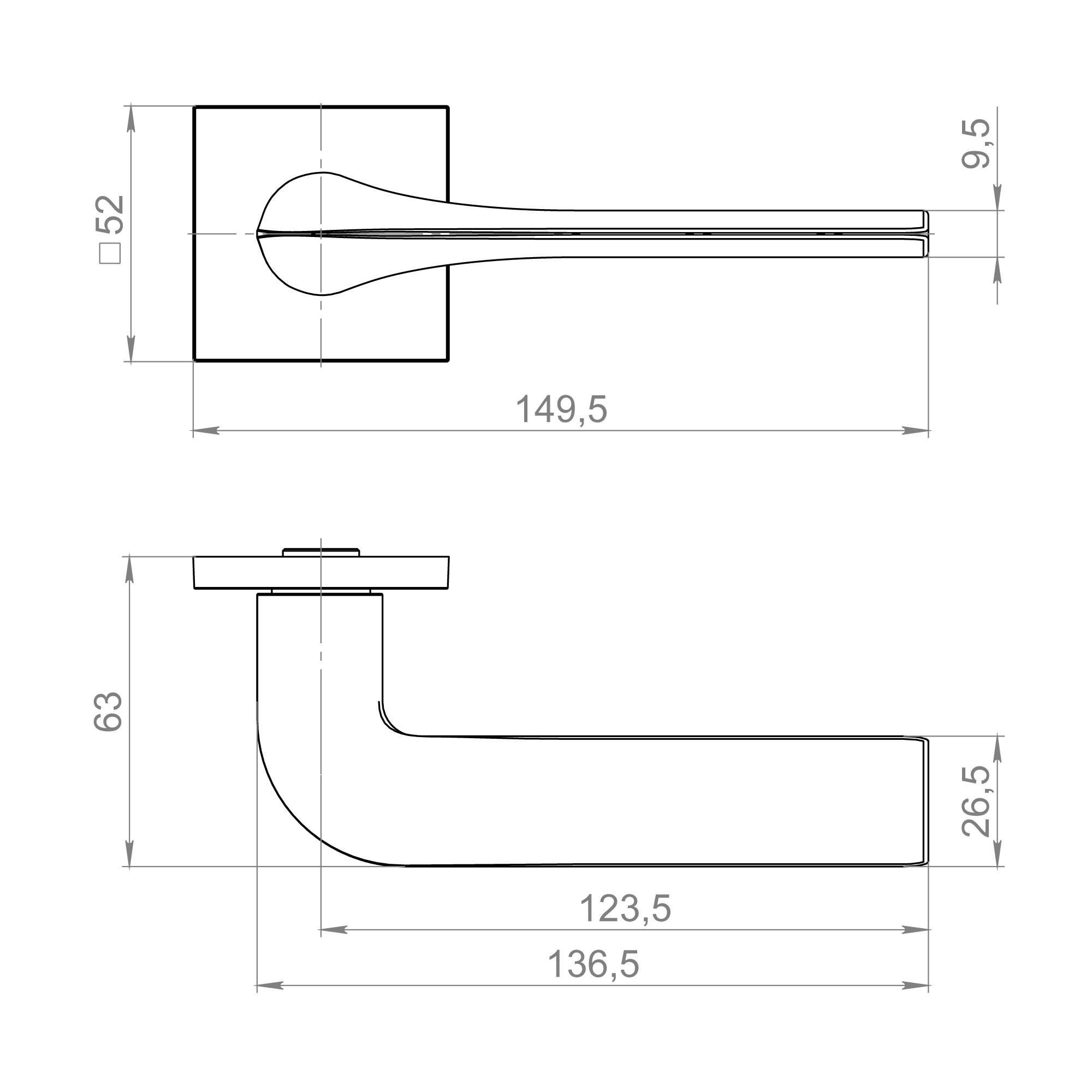 Ручка раздельная K.ZL52.MEDIANA SSG-39 сатинированное золото
