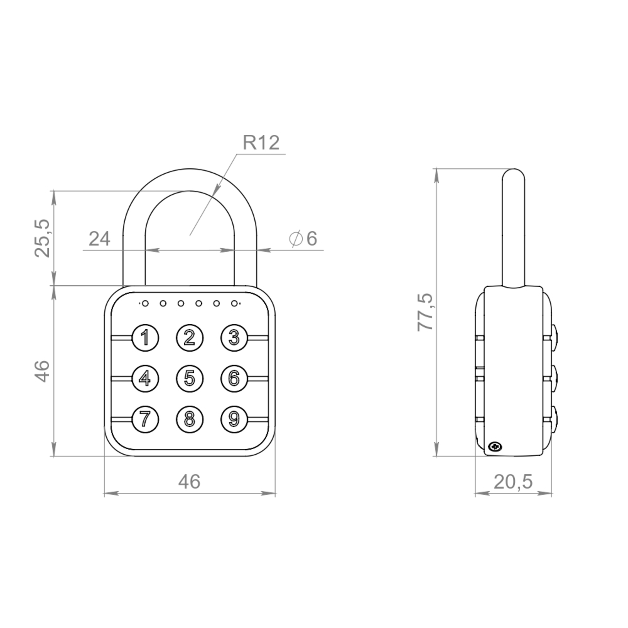 Замок навесной умный кодовый PL-SMART-CODE подвес