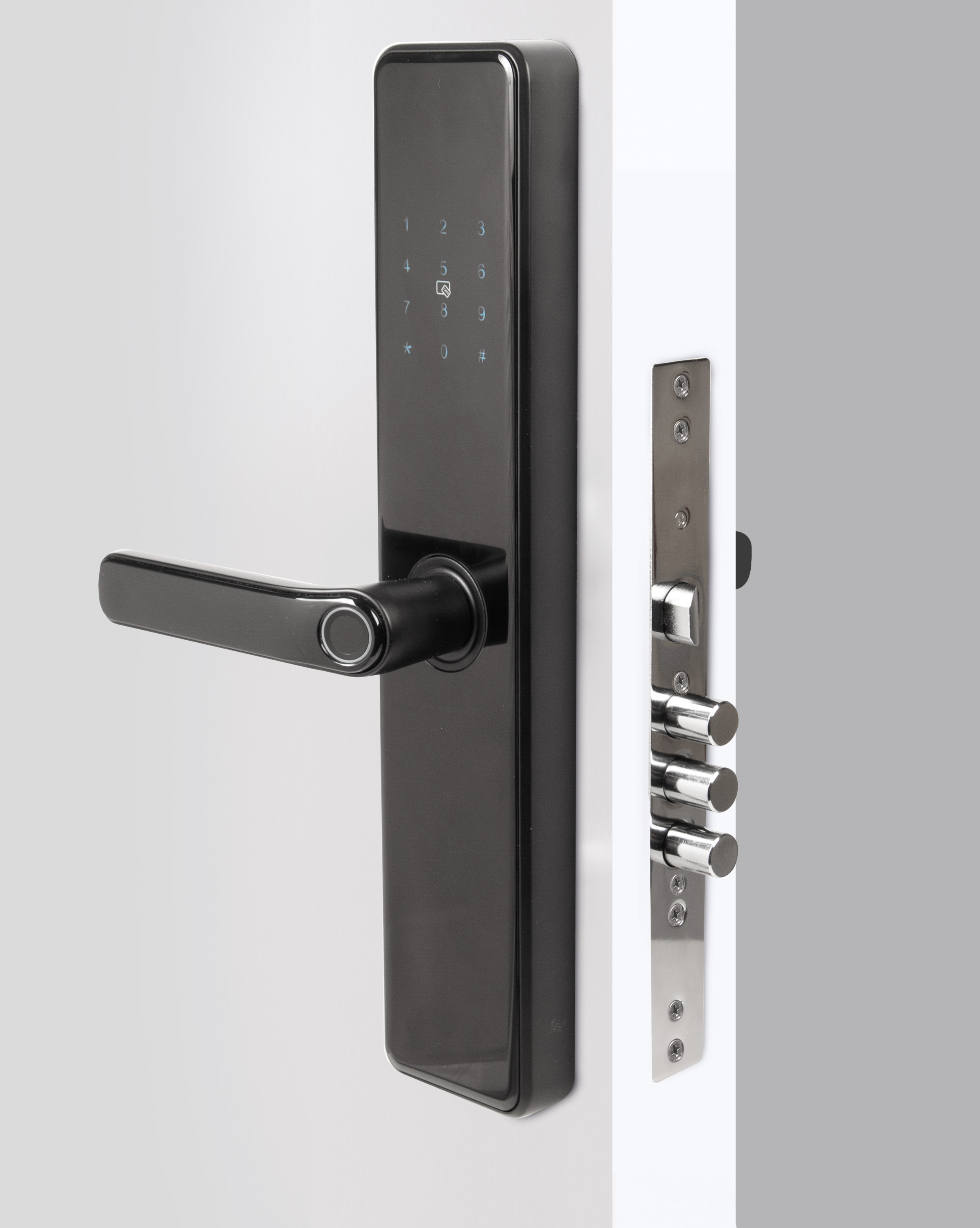 Ручка-полуавтомат для замка врезного полуатоматического SLS-01.60.85 S/A TTL, черная