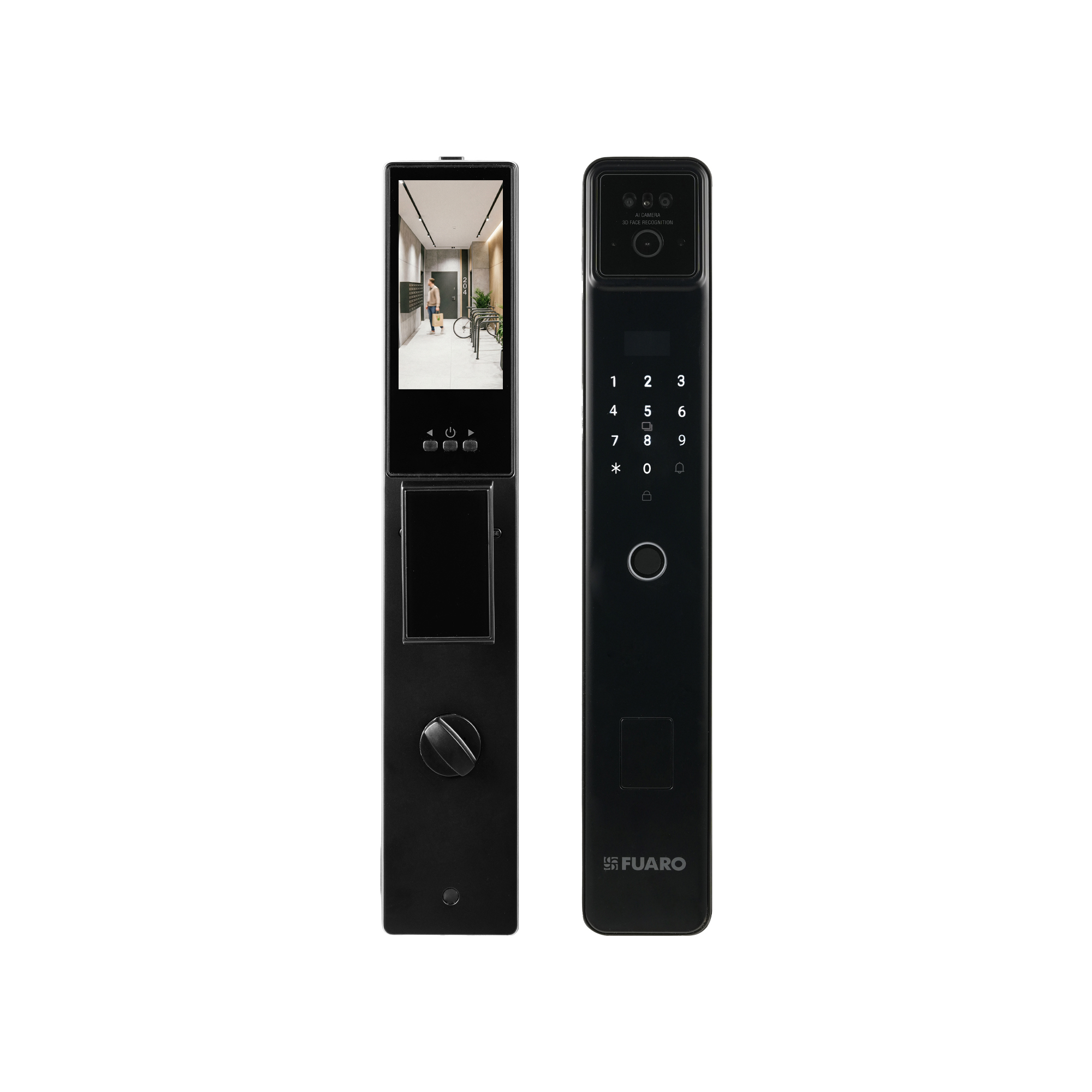 Ручка-автомат для замка врезного SLA-02.60.85 auto Tuya WiFi, черная