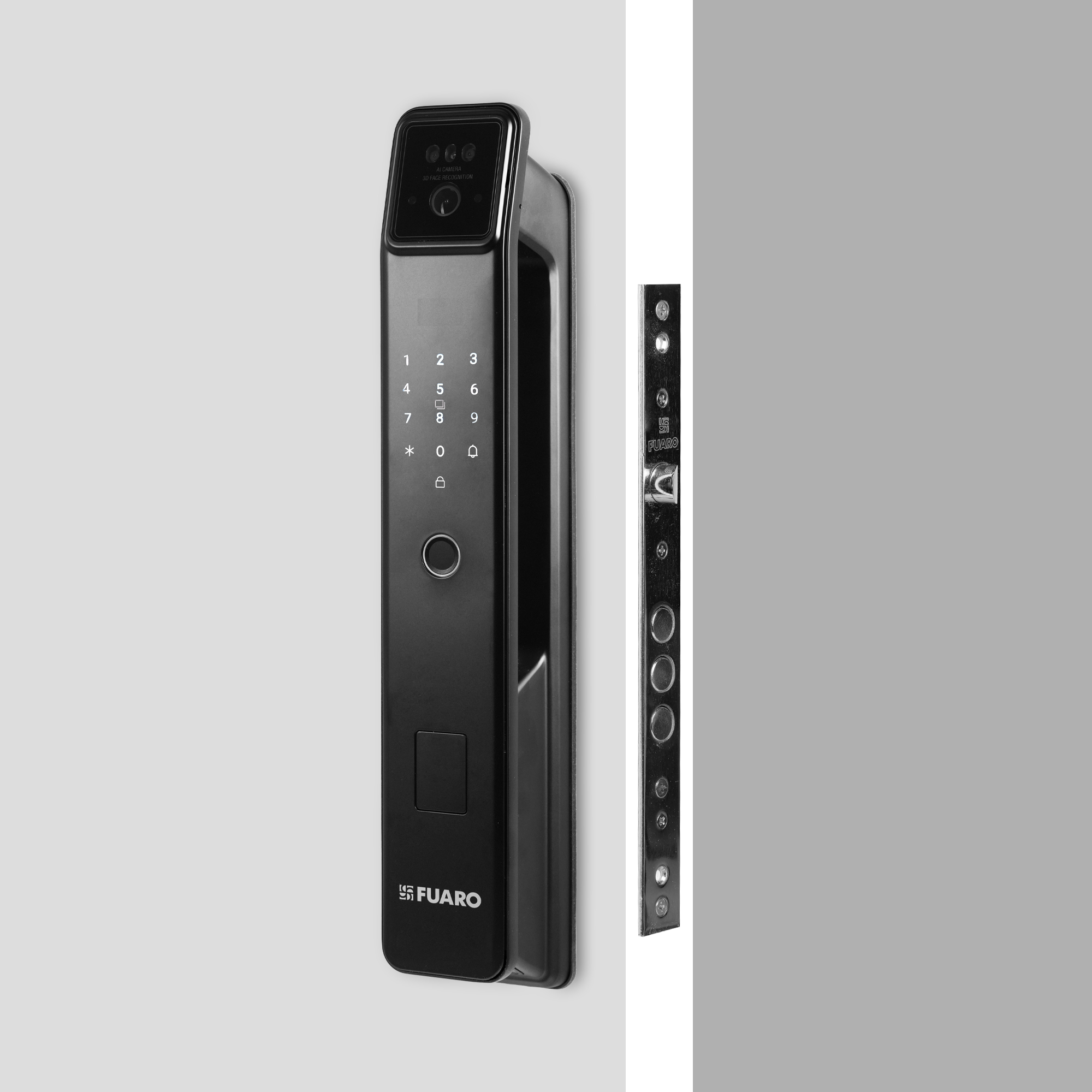 Ручка-автомат для замка врезного SLA-02.60.85 auto Tuya WiFi, черная