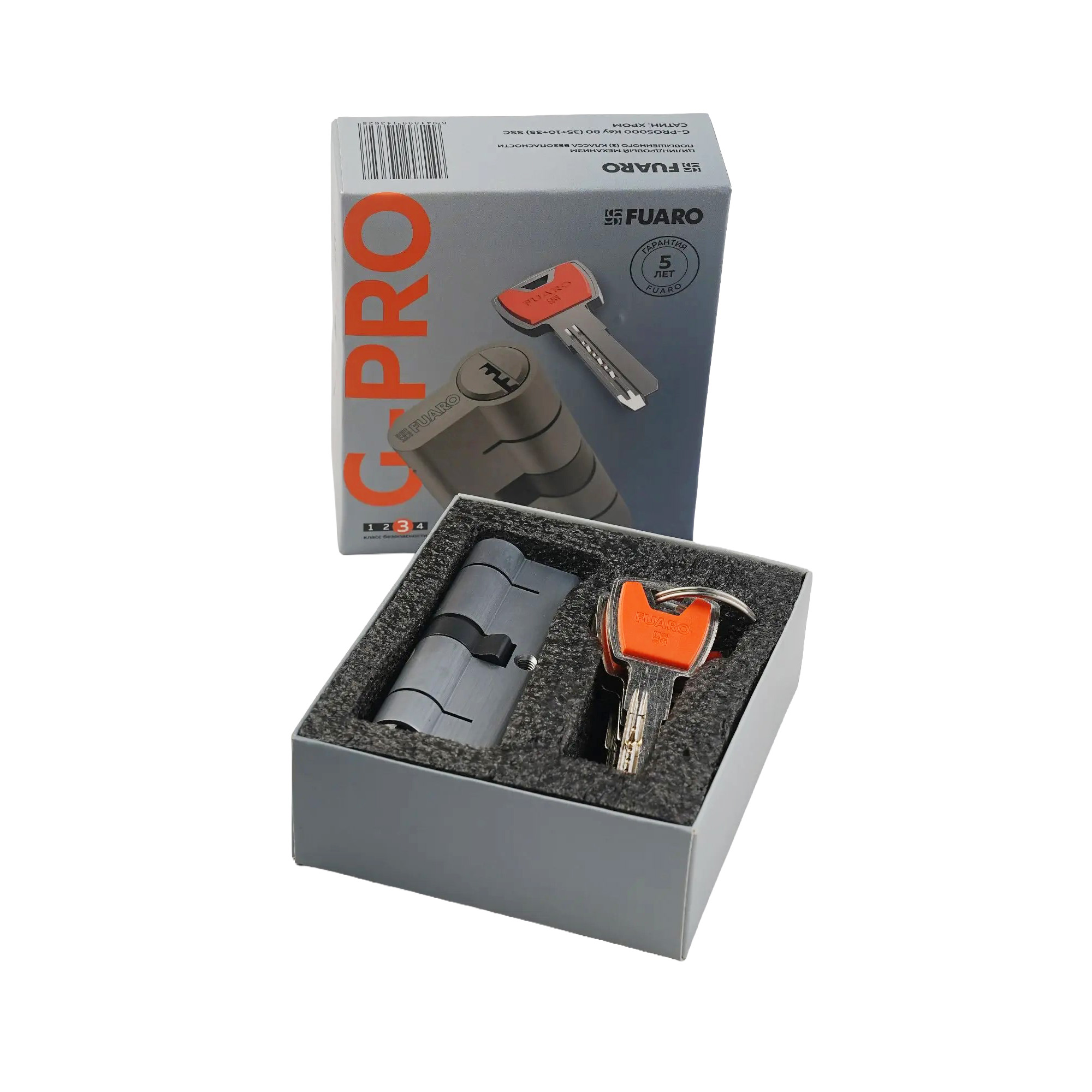 Цилиндровый механизм (G-PRO500/70) G-PRO5000 Key 70 (30+10+30) SSC сатин. хром 5Key