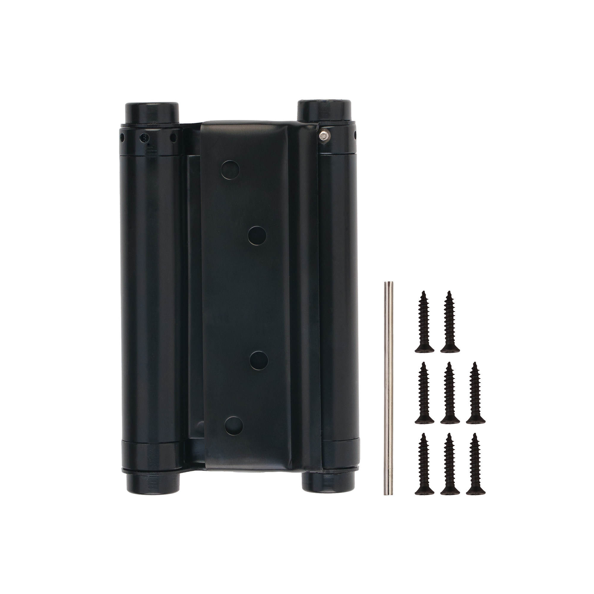 Пружинная двусторонняя (барная) петля DSH5 (125х86х1,5) INOX 201 BL черный (блистер)