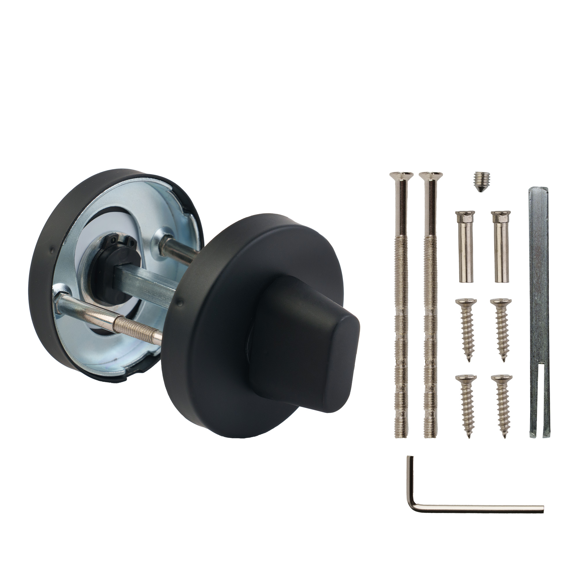Ручка поворотная BK6.R.DSS201-02 INOX 201 BLACK (с индикатором)