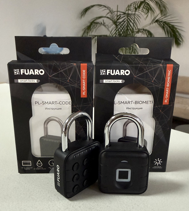Замок навесной умный биометрический 